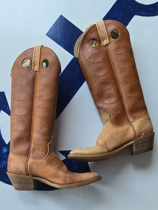 ACME Shoes - Acme Vintage Camel Tan Western Boot Size Women's 6A